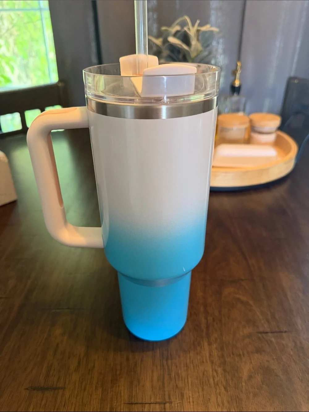 Stanley White to Blue Ombre Travel Mug with Handle